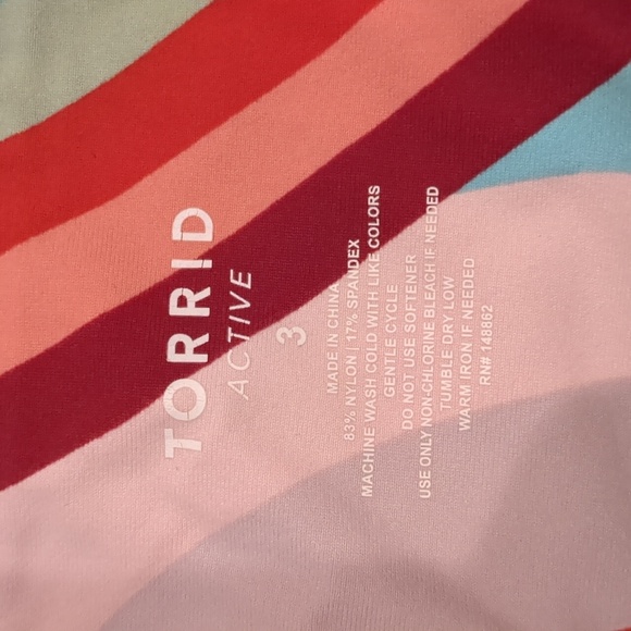 Torrid Active Plus Size Multi Colored Active Wicking Bike Short Size 3 - Picture 2 of 4